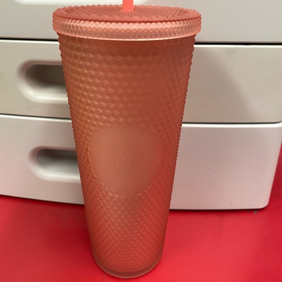 New 2022 Starbucks Soft Touch Pink Lemonade Jelly Studded 24 Oz Cold Cup Tumbler - Picture 1 of 5